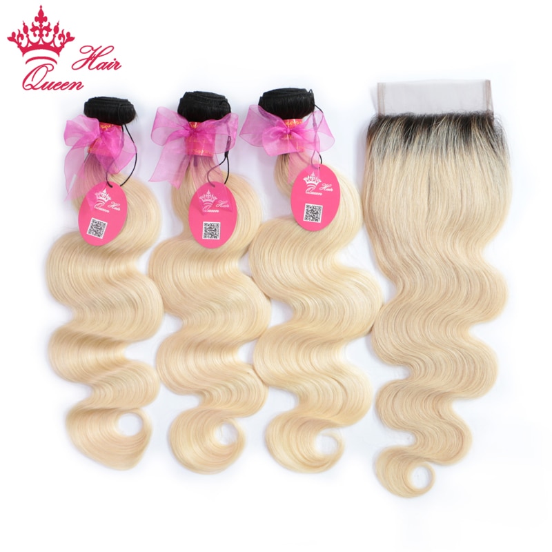 Queen Hair Products Brazilian Human Hair Ombre Blo..